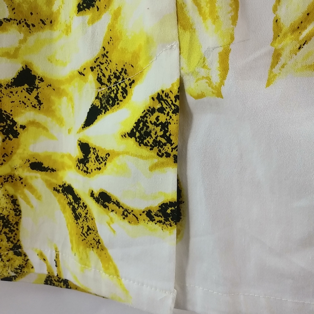 Jonathan Martin 12 Coquette Floral Lime on White Cotton Mini Dress - Picture 6 of 10